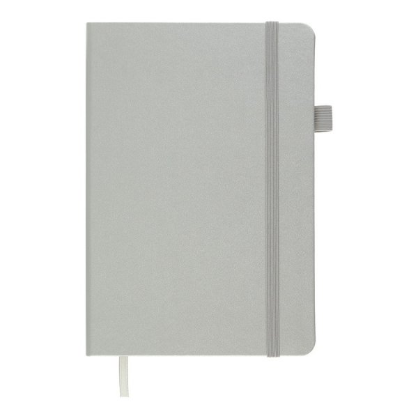 Книга записна ETALON 125*195мм, 96л, аркуші в клітку, сріблястий 