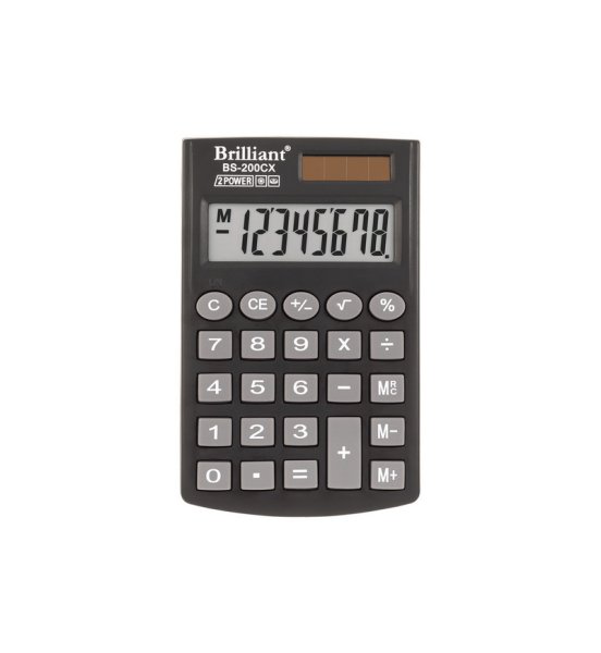 Калькулятор кишеньковий Brilliant BS-200CХ, 8 розрядів 