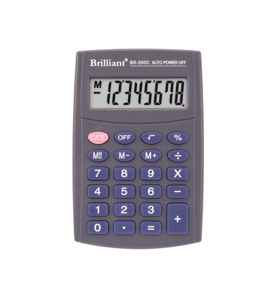 Калькулятор кишеньковий Brilliant BS-200C, 8 розрядів 