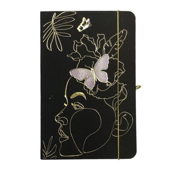 Книга записна LADY 136*207мм, 96л, аркуші в клітинку, чорний 