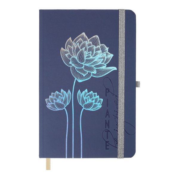 Книга записна PIANTE 136*207мм, 96л, аркуші в клітинку, фіолетовий 