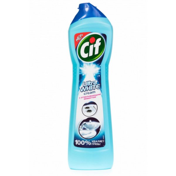 Крем чистящий CIF, 500мл, Ultra White