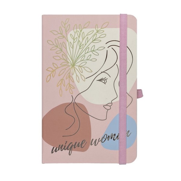 Книга записна LADY 136*207мм, 96л, аркуші в клітинку, пудровий 