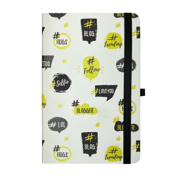 Книга записная TRENDY 136*207мм, 96л, листы в клетку, белый