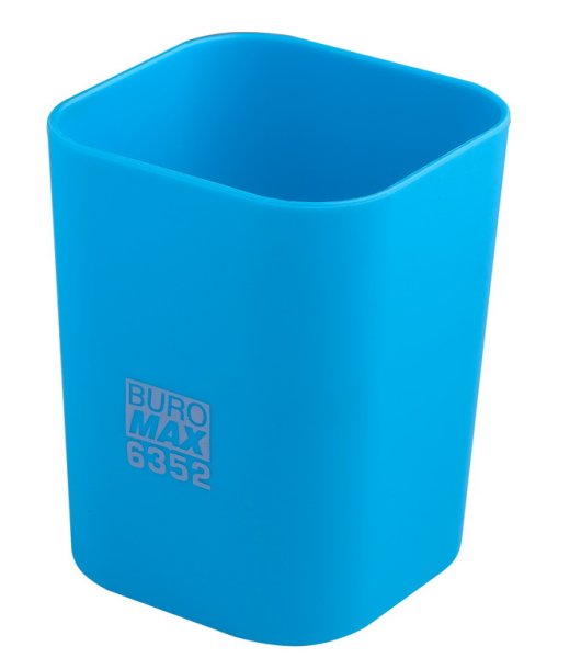 Стакан для ручек RUBBER TOUCH, голубой