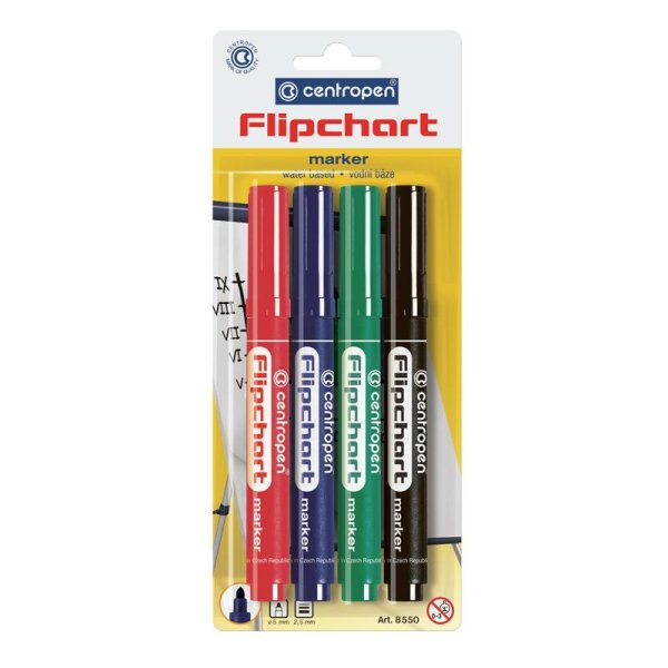 Набір з 4-х маркерів Flipchart 8550