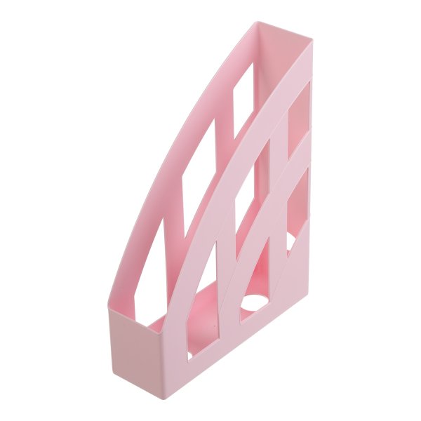 Лоток для бумаг вертикальный PASTEL, розовий