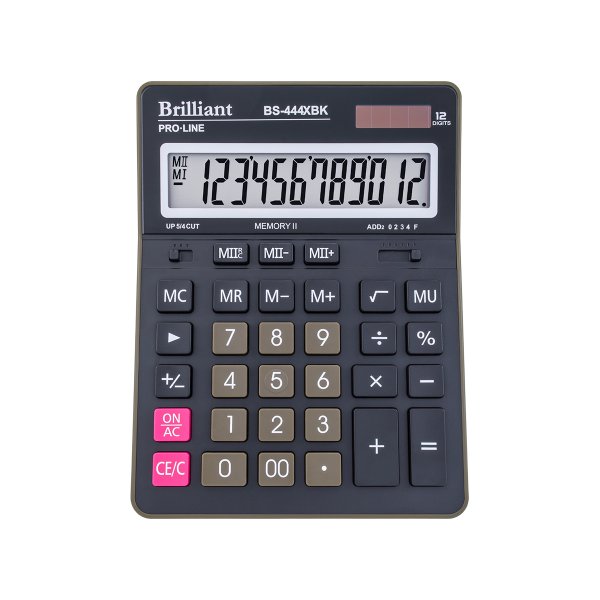 Калькулятор Brilliant BS-444XBK, 12 розрядів, чорний