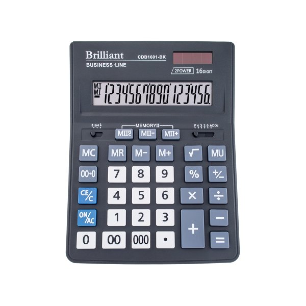 Калькулятор Brilliant CDB1601-BK, 16 разрядов