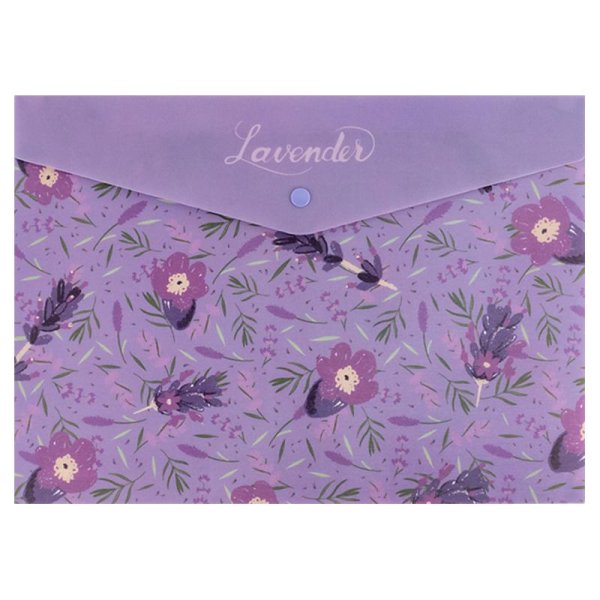 Папка-конверт на кнопке формат А4 Lavender-2