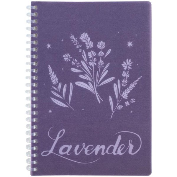 Блокнот на спіралі формат А5, 80 арк. клітинка Lavender-4