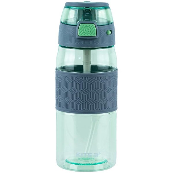Пляшечка для води Kite K24-1201-2, 600 мл, зелено-сіра