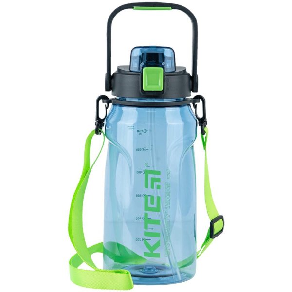 Пляшечка для води Kite K24-1202-1, 1500 мл, синя