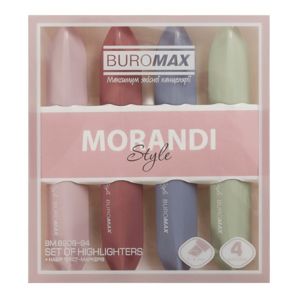 Набор текст-маркеров MORANDI STYLE 4 цвета