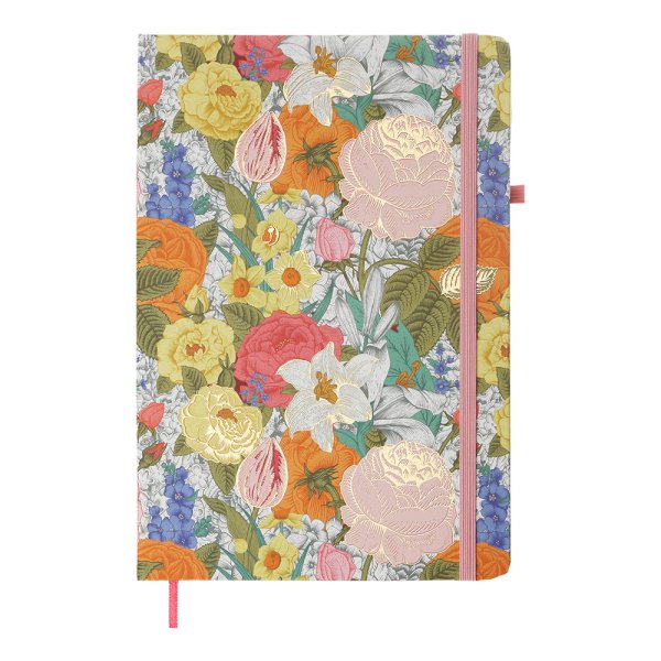 Книга записна ROSE А5, 80л, аркуші в клітинку, рожевий