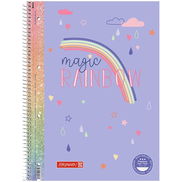 Колледж-блок А4 Premium, Rainbow, линия