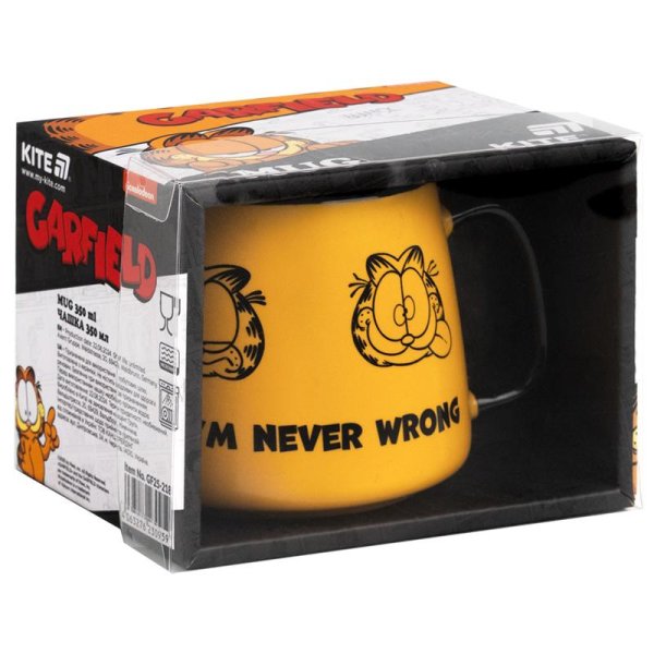 Чашка керамічна Kite Garfield GF25-218, 350 мл