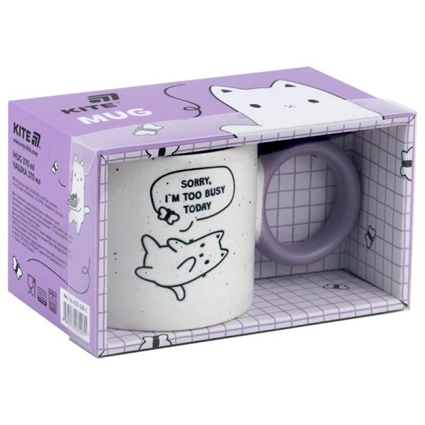 Чашка керамічна Kite Busy cat K25-220-1, 370 мл