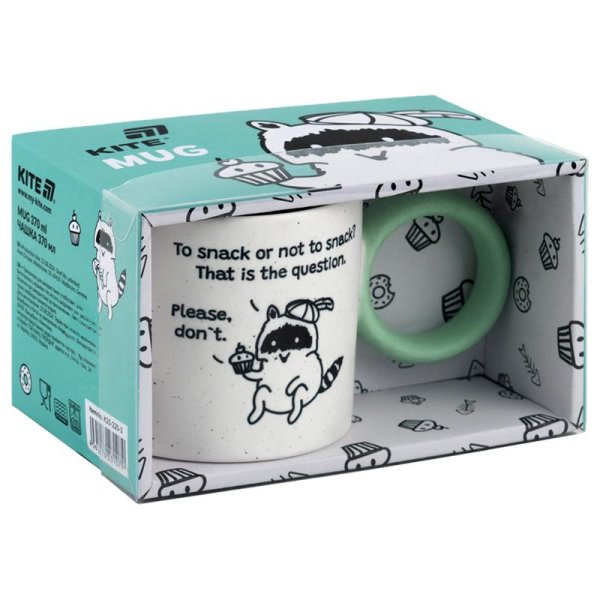 Чашка керамічна Kite Cupcake racoon K25-220-3, 370 мл