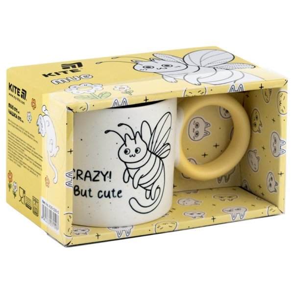 Чашка керамічна Kite Crazy cat K25-220-5, 370 мл