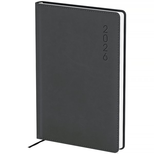 Щоденник 2026 Axent Classic Lux 145x210мм, сірий