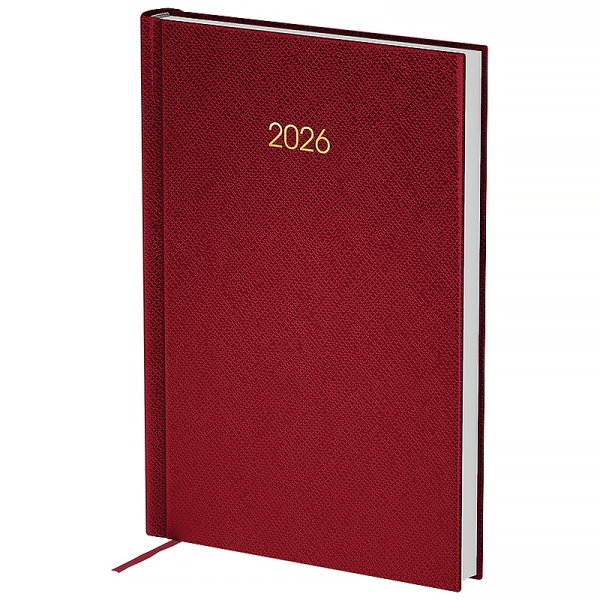 Щоденник 2026 Axent Classic Style 145x210мм, бордовий