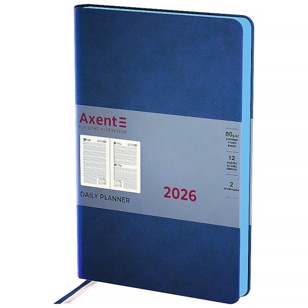 Щоденник 2026 Axent Partner Soft Muse 145x210мм, синій