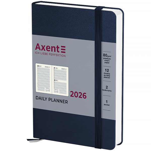 Щоденник 2026 Axent Pocket Strong 101x146мм, синій