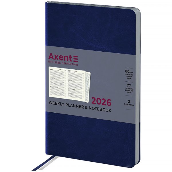 Щотижневик 2026 Axent Partner City Soft 125х195мм, синій