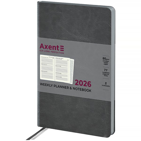 Щотижневик 2026 Axent Partner City Soft 125х195мм, сірий