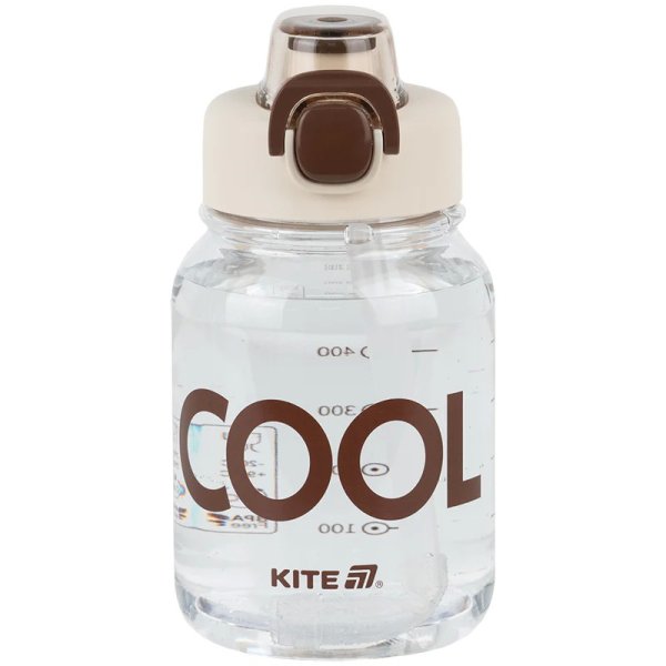 Пляшечка для води Kite K25-1217-1, 700 мл, біло-коричнева