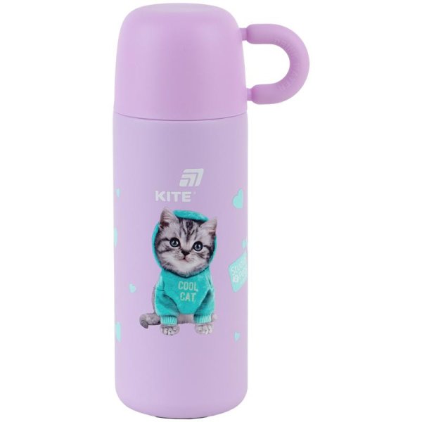 Термос Kite Studio Pets SP25-312, 480 мл, фіолетовий