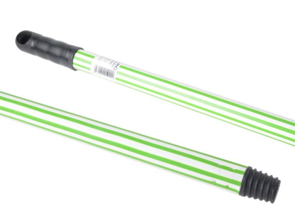 Кий для веревочной швабры МОП, прорезиненный, 120см, бело-зеленый