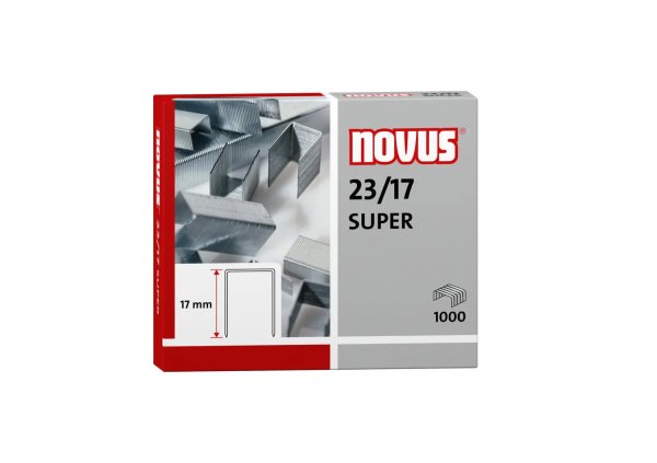 Скоби NOVUS №23/17 SUPER, 1000шт