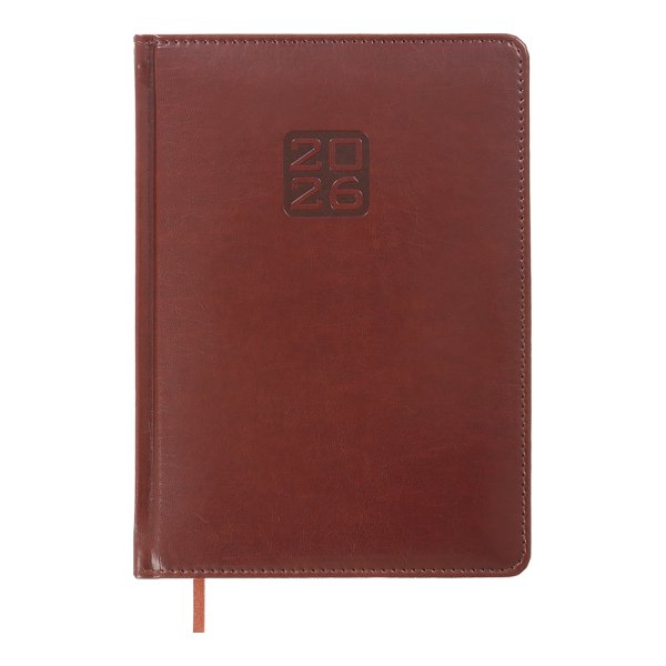 Щоденник BRAVO А5 на 2026 рік коричневий