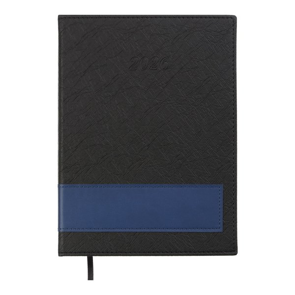 Щоденник PRESTIGE А5 на 2026 рік чорний