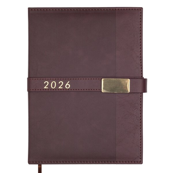 Ежедневник LEROY А5 на 2026 год коричневый
