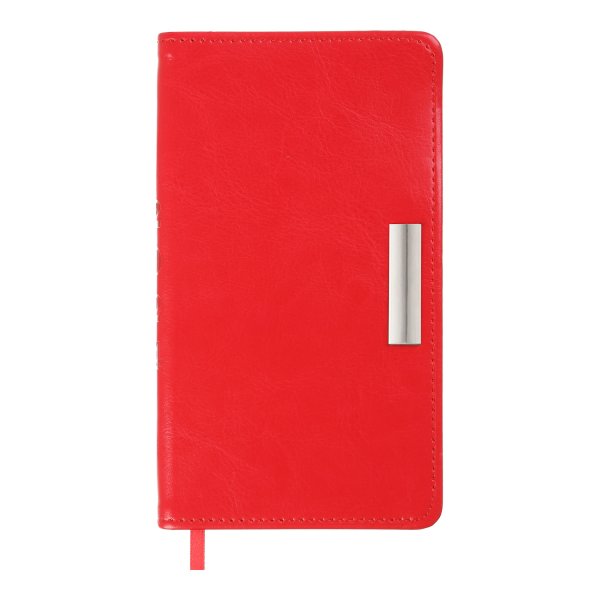 Щотижневик кишеньковий на 2026 рік, 85х153мм, SALERNO червоний