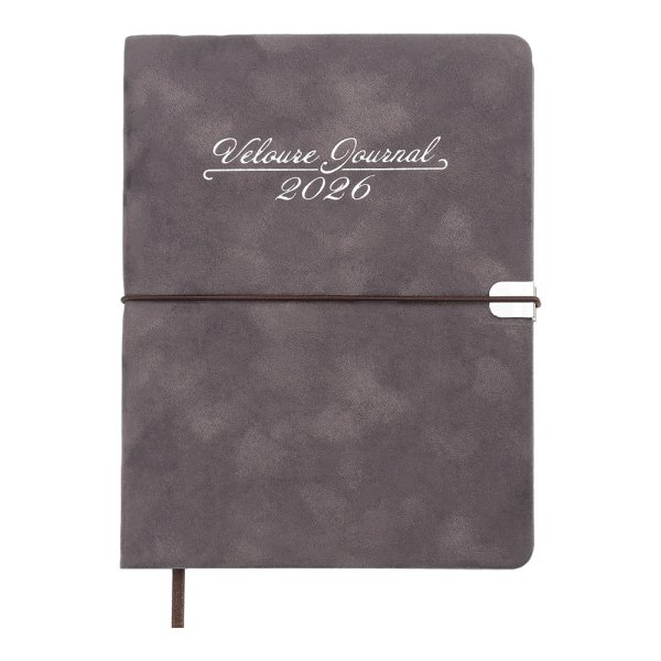 Ежедневник VELOUR А5 на 2026 год серый