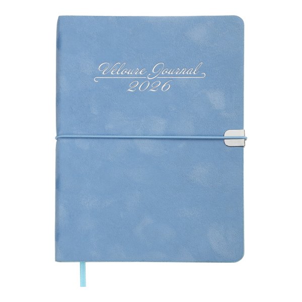 Ежедневник VELOUR А5 на 2026 год голубой
