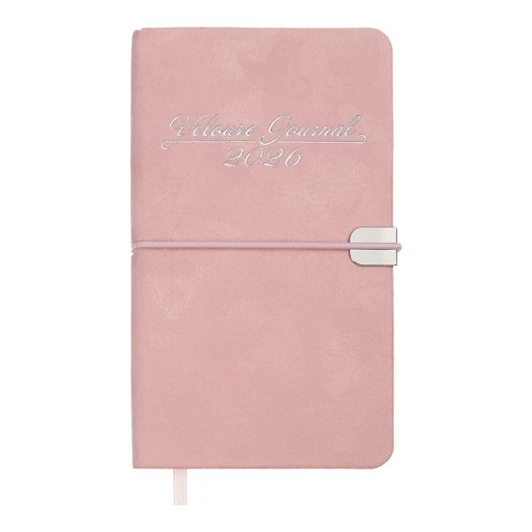 Еженедельник карманный на 2026 год, 85х153мм, VELOUR розовый