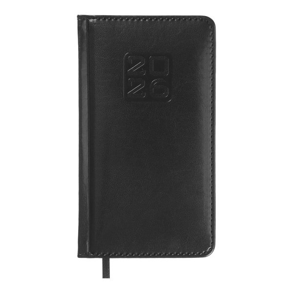 Щотижневик кишеньковий на 2026 рік, 85х153мм, BRAVO чорний
