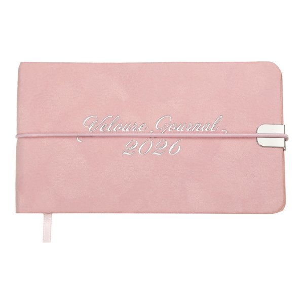 Щотижневик кишеньковий на 2026 рік, 153х87мм, VELOUR рожевий