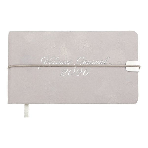 Щотижневик кишеньковий на 2026 рік, 153х87мм, VELOUR світло-сірий