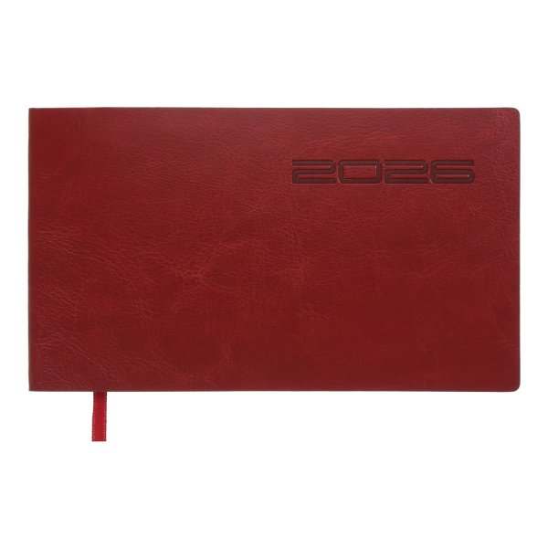 Щотижневик кишеньковий на 2026 рік, 153х87мм, IDEAL червоний