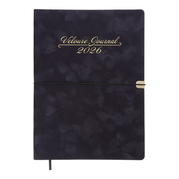 Щоденник VELOUR А4 на 2026 рік чорний