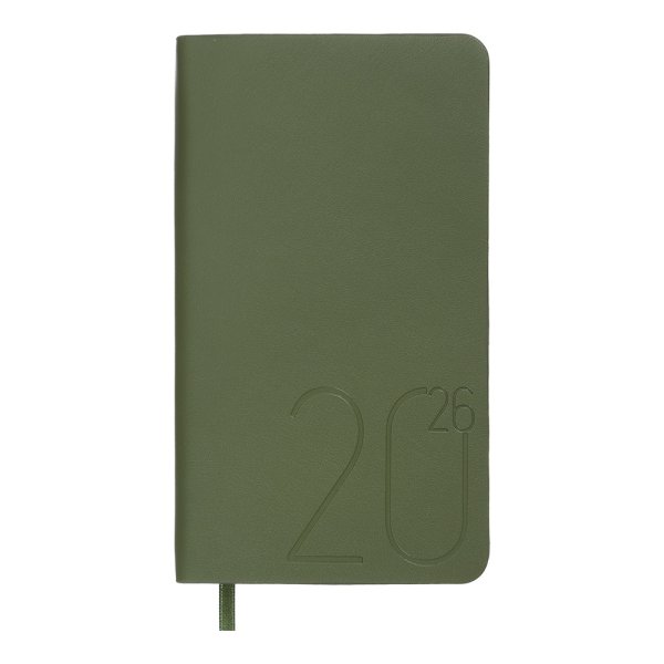 Еженедельник карманный на 2026 год, 85х153мм, MORANDI STYLE зеленый