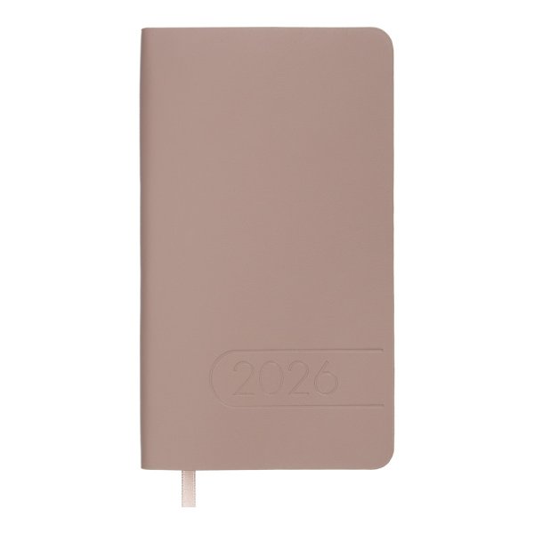 Еженедельник карманный на 2026 год, 85х153мм, LIGHT MORANDI какао