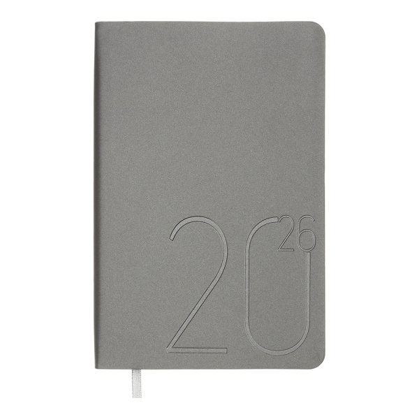 Щоденник STEEL А6 на 2026 рік срібний