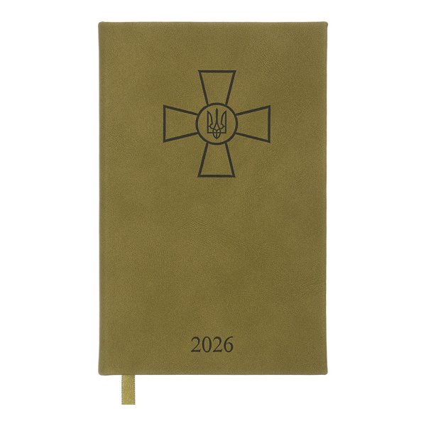Ежедневник FORCES А6 на 2026 год оливковый